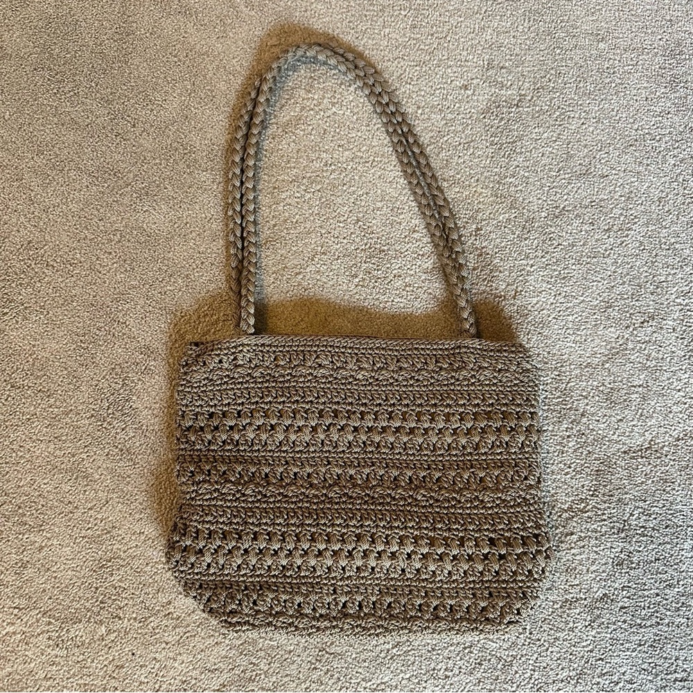 Clarks Tan Woven Shoulder Bag